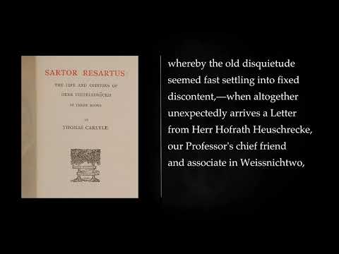 SARTOR RESARTUS: The Life and Opinions of Herr Teufelsdrockh by Thomas Carlyle.. Audiobook, full file