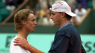 Andy Roddick vs Lleyton Hewitt 2001 Roland Garros R3 Highlights