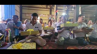 កិច្ចសង្ឃទាន Khmer Buddhist ceremony