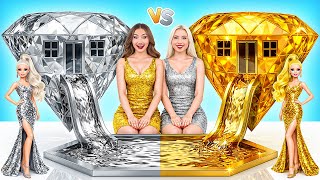 We Build Amazing Doll House Gold vs Silver Challenge | Creative Decoration Hacks by Multi DO Smile