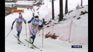🇸🇪 Ebba Andersson og 🇸🇪 Frida Karlsson jakt på 🇳🇴 Therese Johaug - Holmenkollen tremila, 7 mars 2020