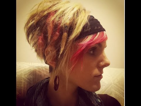 How To Wear A Scarf As A Headband With Your Short Hair Cut Head