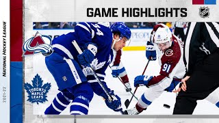 Avalanche @ Maple Leafs 12/1/21 | NHL Highlights