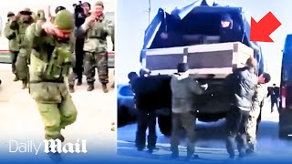 Russian soldiers who danced as they went to war in Ukraine return home in boxes