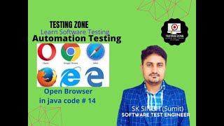 Open Browser java code || Automation Testing full course #14 || Software testing with Sumit