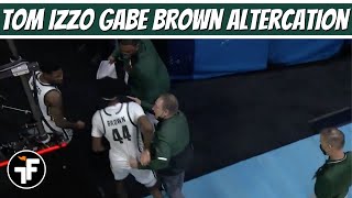 Tom Izzo and Gabe Brown Share Heated Exchange at Halftime