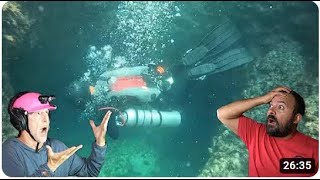 Divers React to cave explorer being sucked into a syphon