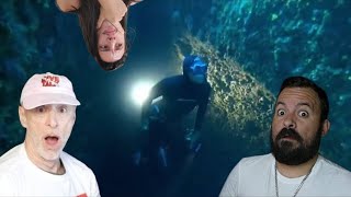 Divers React to French free-diver inside a cave! Brazillian React