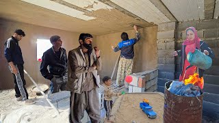 ❄️🏡Amir and Family Plastering at Milad House: Winter Days & Qadir's Water Journey