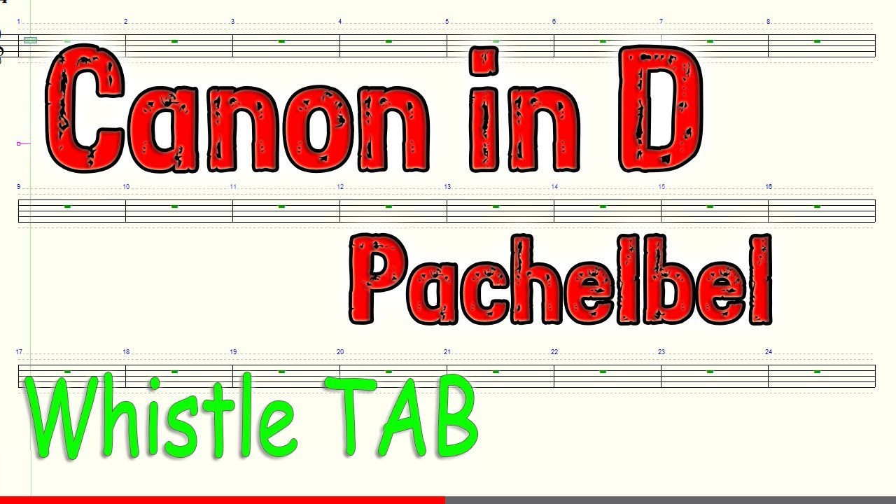 Canon In D Pachelbel Tin Whistle Play Along Tab Tutorial Chords