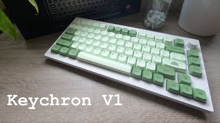 Keychron V1 | Keychron K Pro Mint Switches | Typing