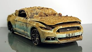 Restoration abandoned Ford Mustang GT / Old Supercar Damaged repair by Small Restore