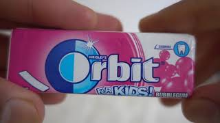 Unboxing Wrigley's Orbit For Kids Bubblegum Sugarfree (No Talking)