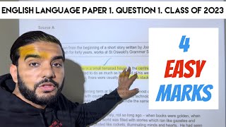 English Language Paper 1, Question 1: Bag These 4 Marks