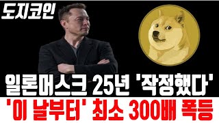 [도지코인 전망]일론머스크 25년도 작정했다 최소 300배 폭등