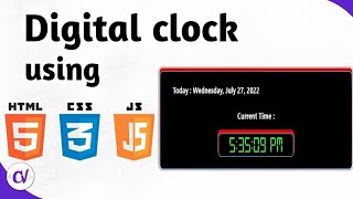 Build Digital Clock using HTML CSS and JavaScript | codeitwise