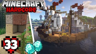 Let's Play Minecraft Hardcore | Building a Medieval Ship for my Cow