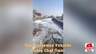 Erzurum Pasinler Deresi 🌨 dondu