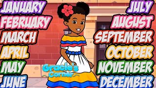 Months of the Year | English and Spanish by Gracie’s Corner | Nursery Rhymes + Kids Songs