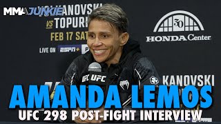 Amanda Lemos Declares after Beating Mackenzie Dern: 'In 2024, I Will Be the Champion' | UFC 298