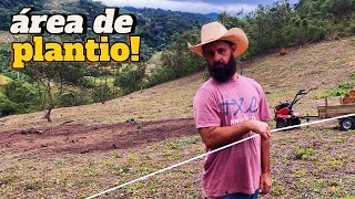 Nova área de plantio! Cercamos, agora é adubar e plantar!