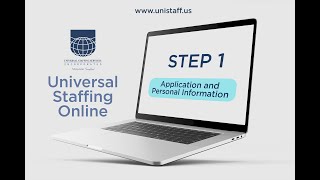 Online Application Step 1 : Application and Personal Information