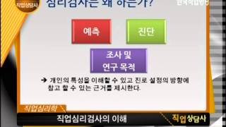 취업문 여는 직업상담사 22강(직업심리학편)