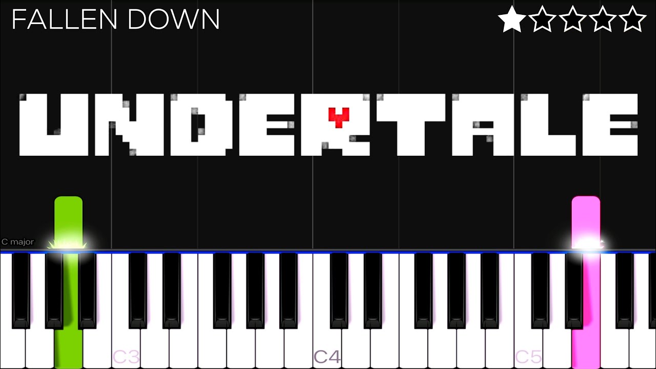 Undertale Ost 085 Fallen Down Easy Piano Tutorial Youtube