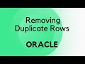 Delete Duplicate rows in Oracle
