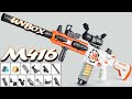 Nerf Blaster Toy Guns! M416 Automatic Soft Bullets Shell Ejection Look Like Real Unboxing