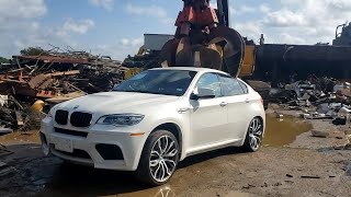 Incredible Luxury BMW Car Destroyed By Dangerous Strongest Excavator, Amazing Crush Machine Working