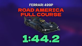 IMSA - Road America Full Course 1:44.2 - Ferrari 499P | iRacing