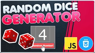 Random DICE Generator | JavaScript + CSS Random Dice Number Tutorial