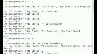 Programming With Ruby Episode 7, Arrays