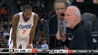 Gregg Popovich asks Spurs crowd to stop booing Kawhi Leonard while he shoots FT'