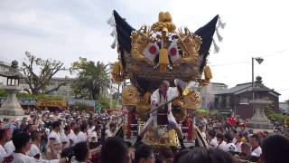 曽根天満宮　国恩祭　本宮　中筋西　随身門前　屋台差し上げ　その１