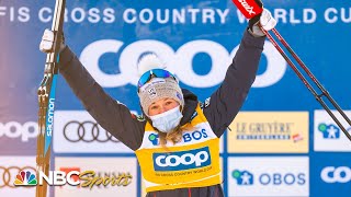 Jessie Diggins barely hangs on to win 10KM freestyle in Sweden | NBC Sports