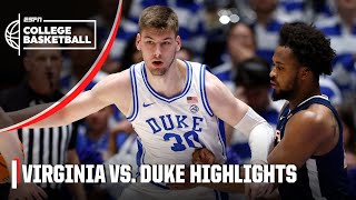 Virginia Cavaliers vs. Duke Blue Devils |  Game Highlights | ESPN College Basket