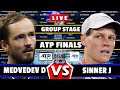 🔴LIVE: Sinner J vs Medvedev D • Nitto ATP Finals Group Stage  #tennis #atp #Sinner #Medvedev