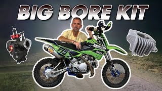 How To INSTALL BIG BORE KIT and ADJUST VALVES on KLX110!