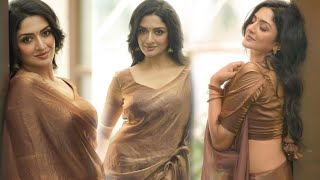 Vimala Raman In New Saree Outfits