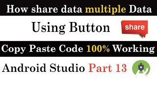 How to share data using button in android studio || Android Studio Part 13