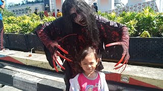 Salsa awalnya ketakutan melihat banyak hantu kemudian berani dan kenalan sama banyak hantu