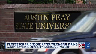 APSU professor paid $500k after wrongful firing