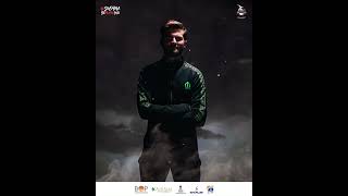 Shaheen Afridi photoshoot with LQ sports outlet's official logo