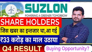 Breaking News: Suzlon Energy Share💥 Suzlon Energy Block Deal💥Suzlon Energy Q4 Result