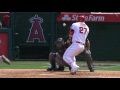 cle@laa trout hbp leaves with apparent hand injury