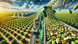 Harvesting Billions of Pistachios Made EASY with Modern Machinery Technology