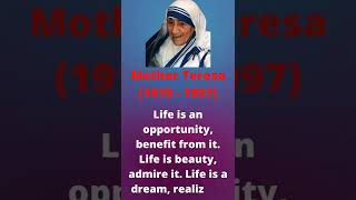 "Mother Teresa: The Most Inspirational Woman of All Time" | Mother Teresa Quotes| #shorts #quotes