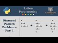 Creating Diamond Pattern in Python - Common Interview question to assess Programming Skills